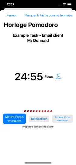 Capture d'écran de MindBodyPom sur iPhone 2