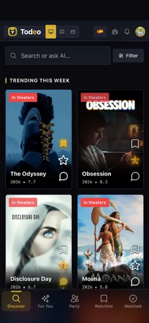 Todeo: Watch, Read, Play screenshot 1