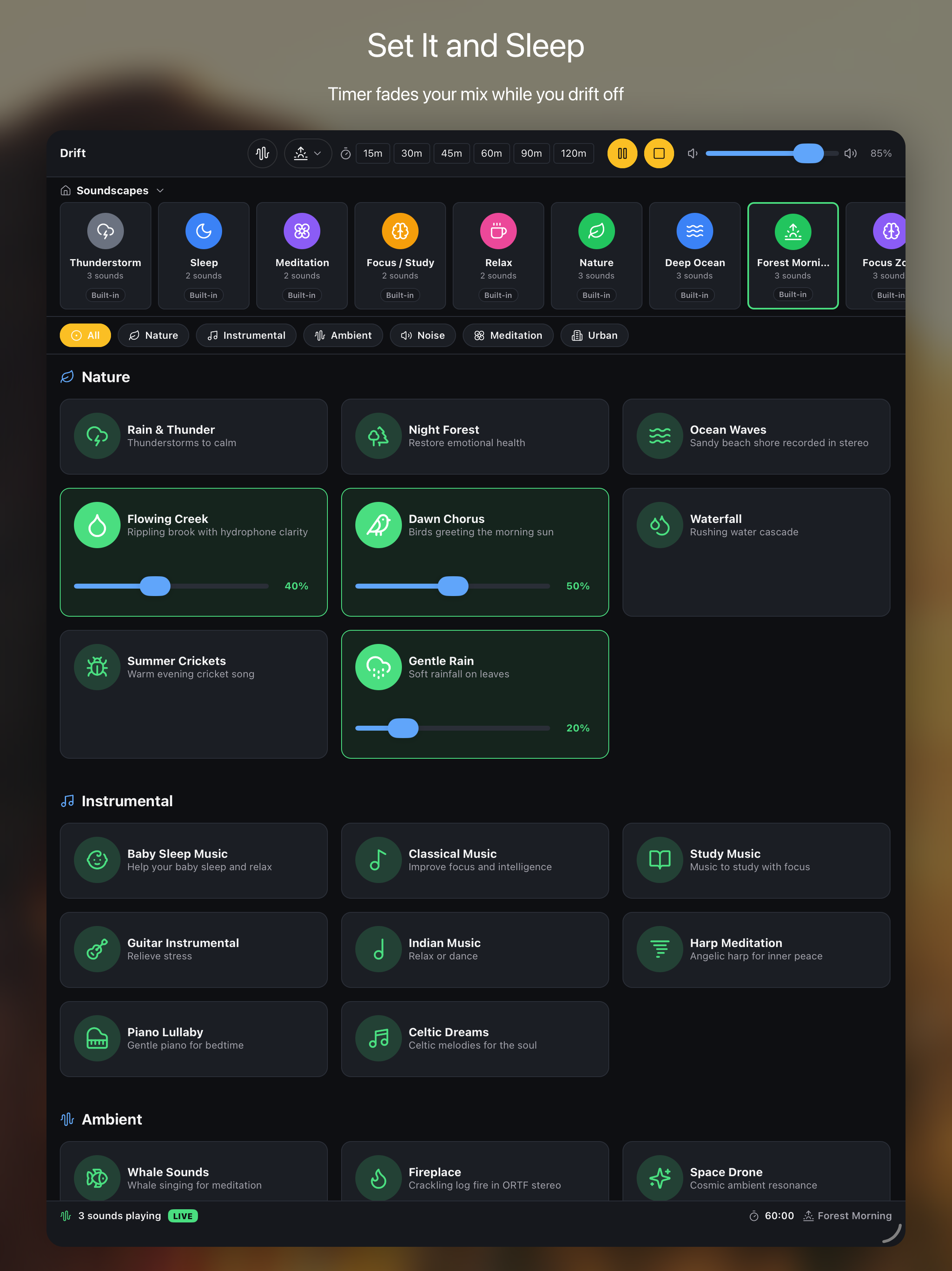 Drift - Ambient Sound Mixer