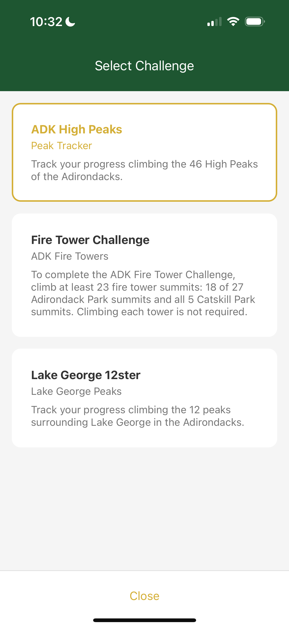 ADK Peak Tracker