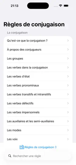 Capture d'écran de Le Conjugueur sur iPhone 7