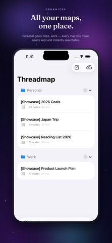 Threadmap: Mind Maps & Collab iPhone screenshot