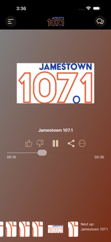 Jamestown 107.1 screenshot