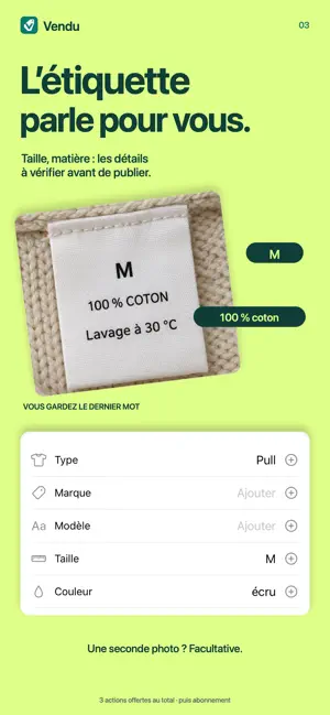 Vendu — Assistant de vente screenshot 3