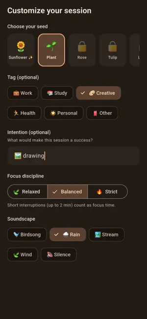 Focus Garden: Time your Growth screenshot 1