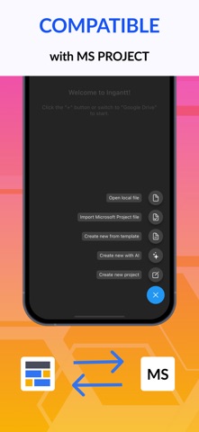Gantt chart AI planner Ingantt iPhone screenshot