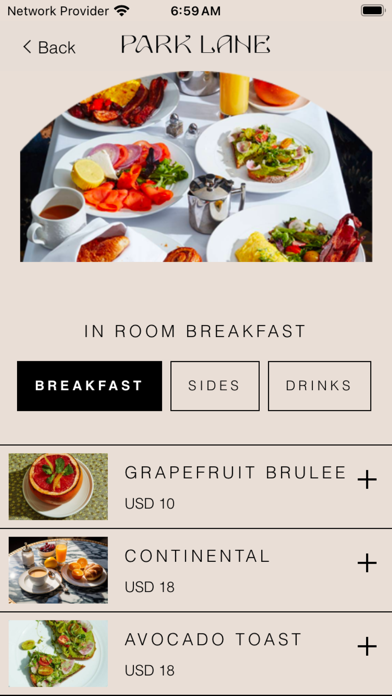 Park Lane New York Hotel App Screenshot