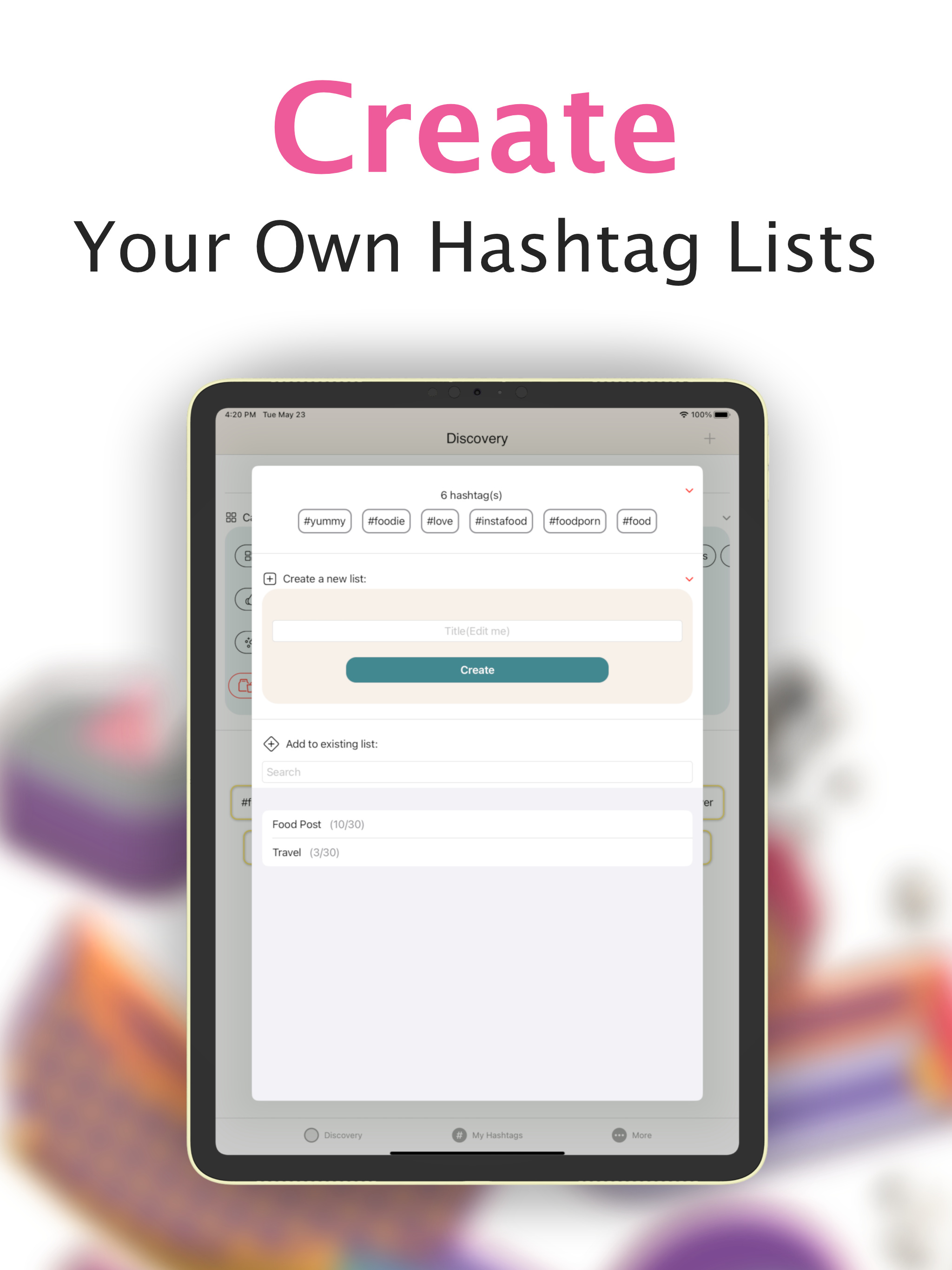 MyHashtags: Hashtags for Post