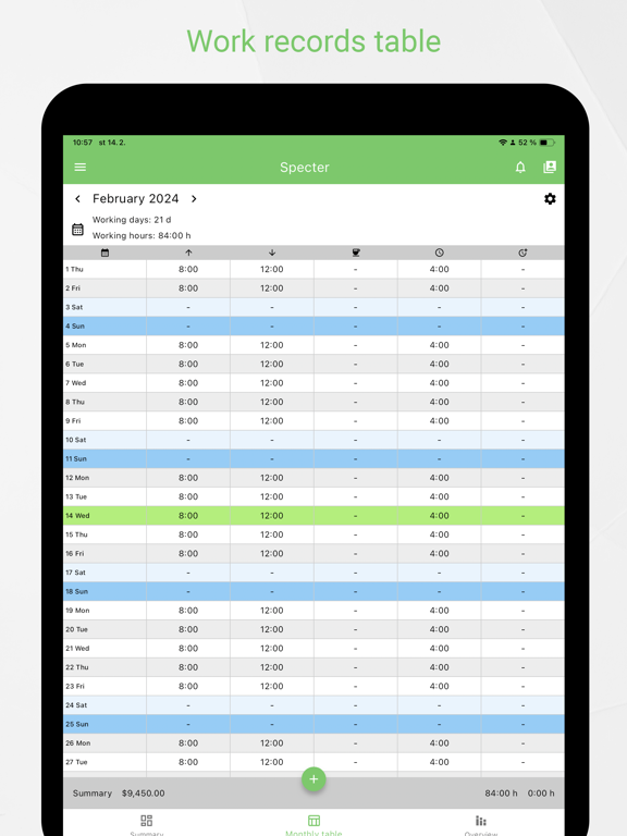 Screenshot #5 pour Working Timer - Timesheet