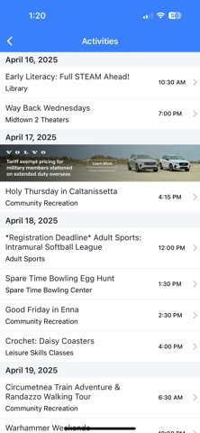 NavyMWR Sigonella Screenshot 3 of 5