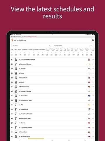 Sun Devil Athletics Game Day iPad screenshot 4
