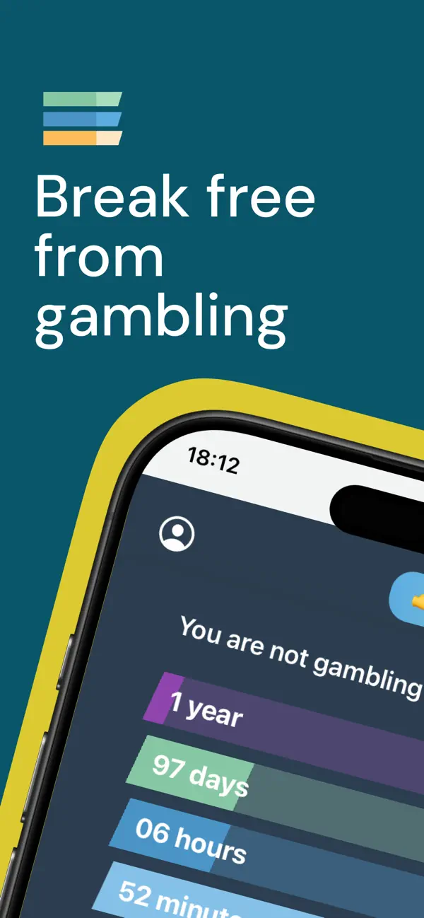 Quit Gambling: Stop addiction iOS app screenshot showing feature 1
