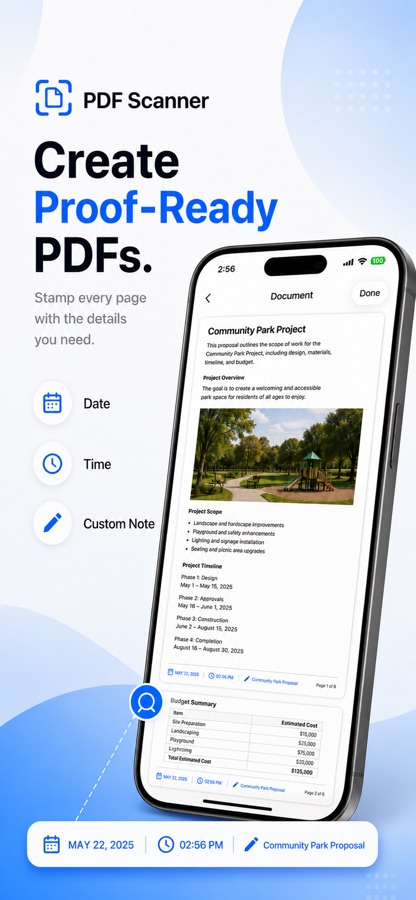 PDF Scanner: Date Stamp 截图