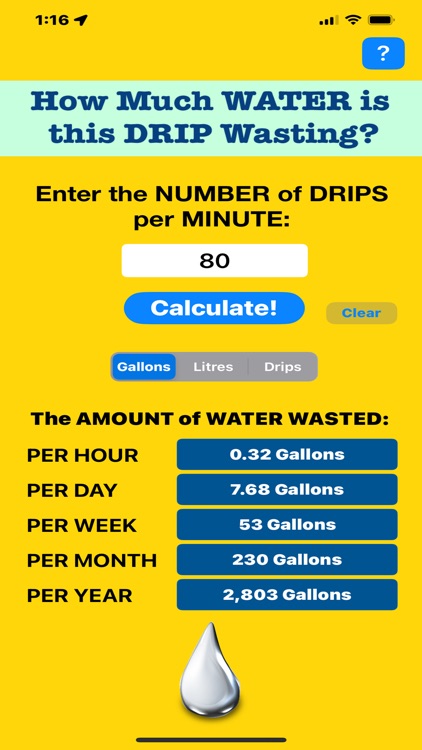 Water Drip Calculator