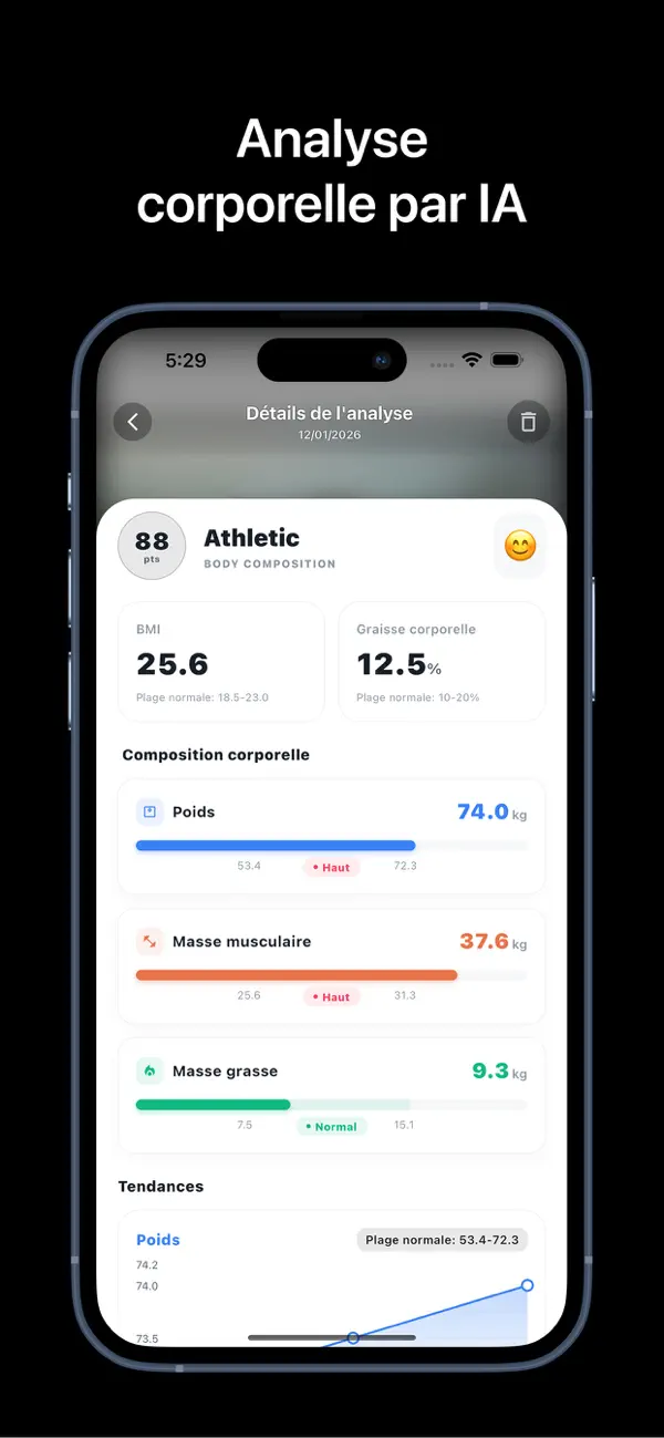 Screenshot #3 pour Kodebody - Bilan Corporel