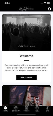 High Praises Church app screenshot