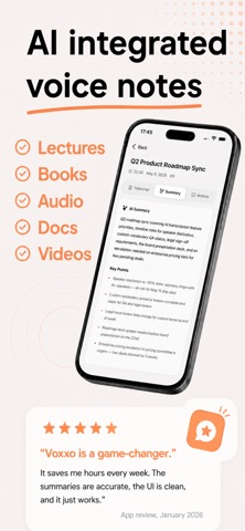Vx: AI Audio Notes Transcribe Screenshot 1 of 4