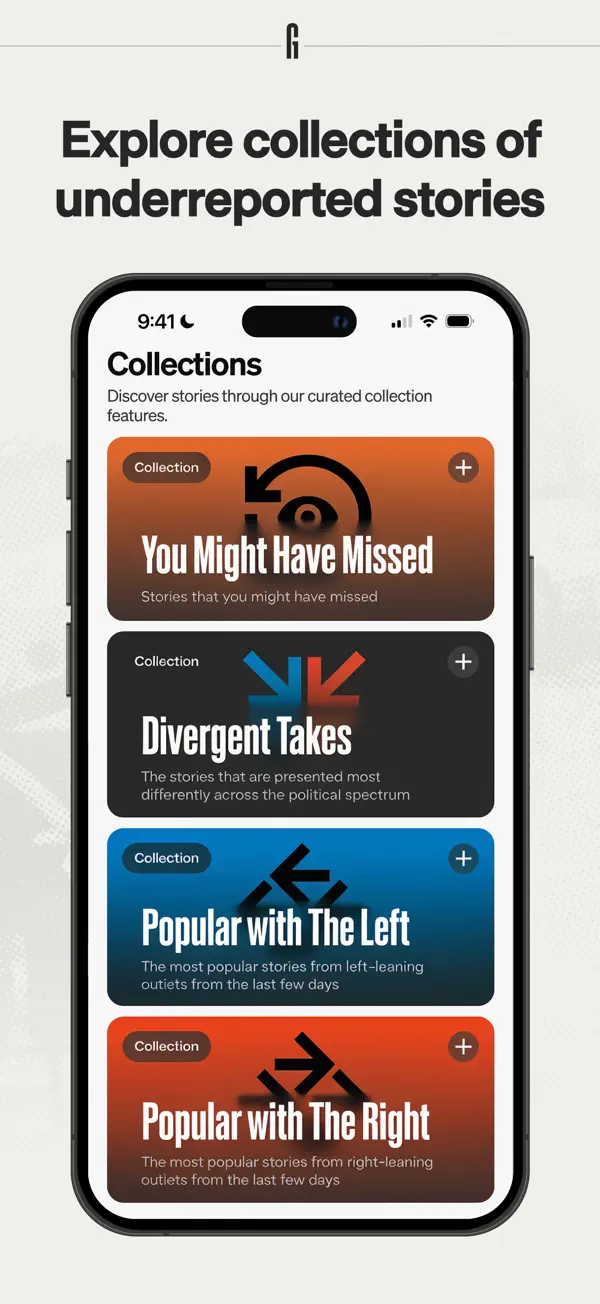Ground News iPhone App Screenshot 8 – Nachrichten