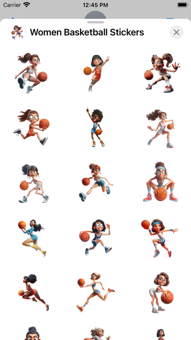 Screenshot #1 pour Women Basketball Stickers