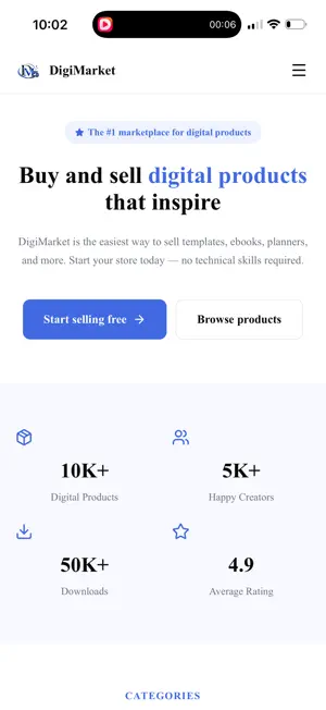 DigiMarket screenshot 1