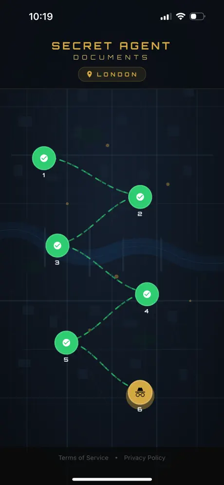 Secret Agent: London - Document uygulama ekran görüntüsü