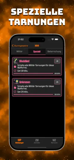 Screenshot von BO6 Tarnungs-Tracker auf dem iPhone 4