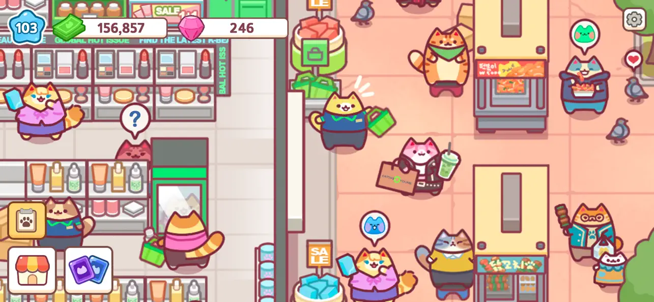 Cat City : Idle Tycoon Games iOS Mod IPA screenshot 3 - iOS game interface
