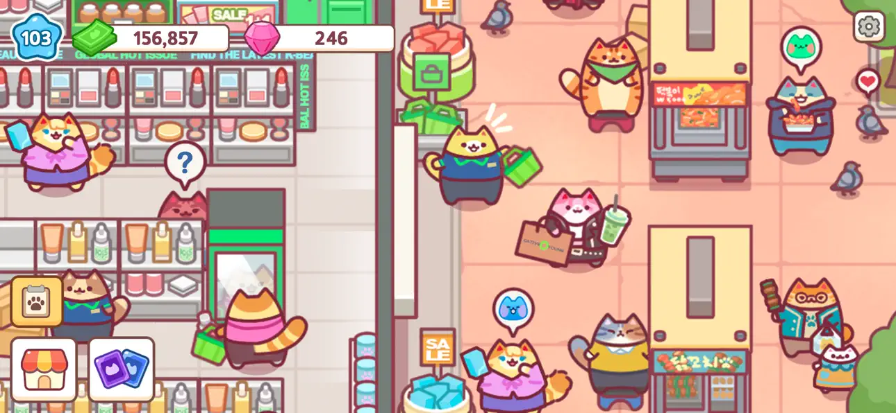 Cat City : Idle Tycoon Games iOS Mod IPA screenshot 3 - iOS game interface