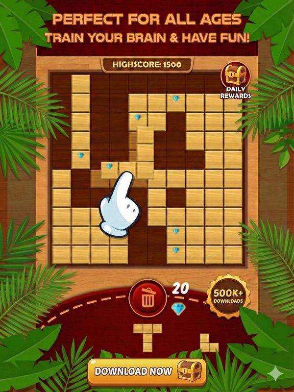 Block Puzzle : Mind Wood screenshot 6