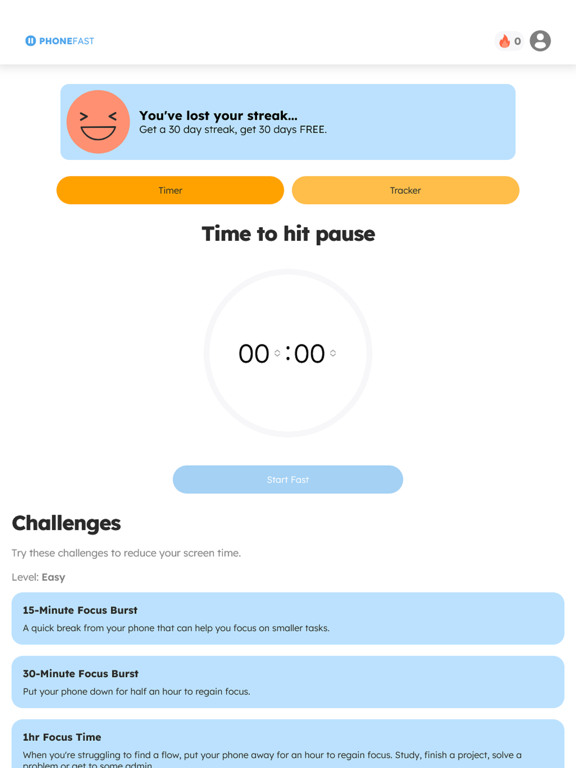PhoneFast iPad screenshot 1 - Lifestyle app