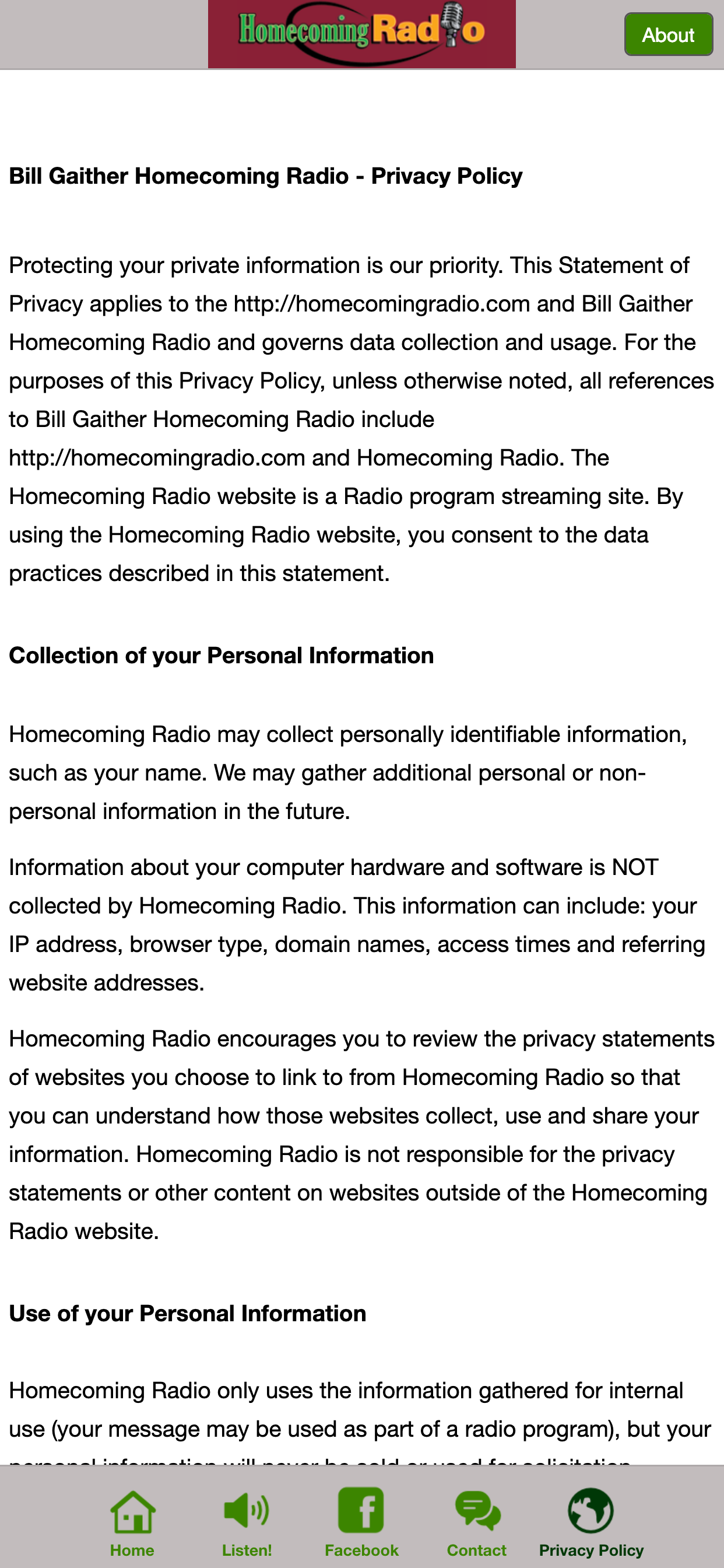 Gaither Homecoming Radio screenshot 4