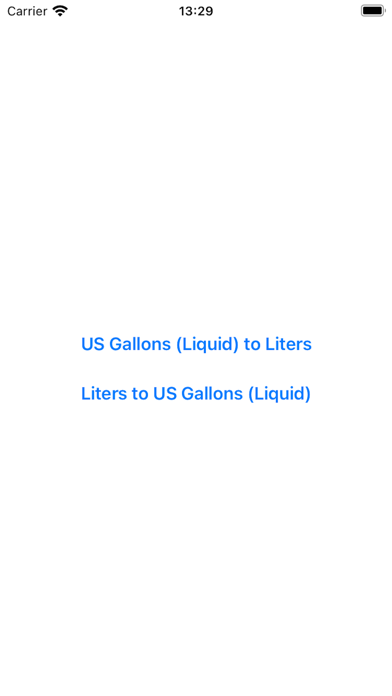 Gallons and Liters Screenshot