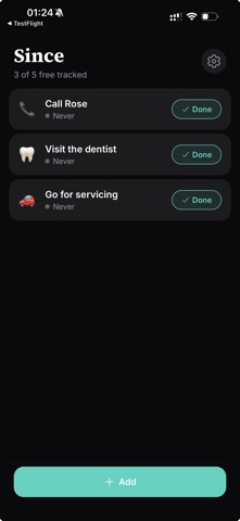 Since: Last Time Tracker screenshot