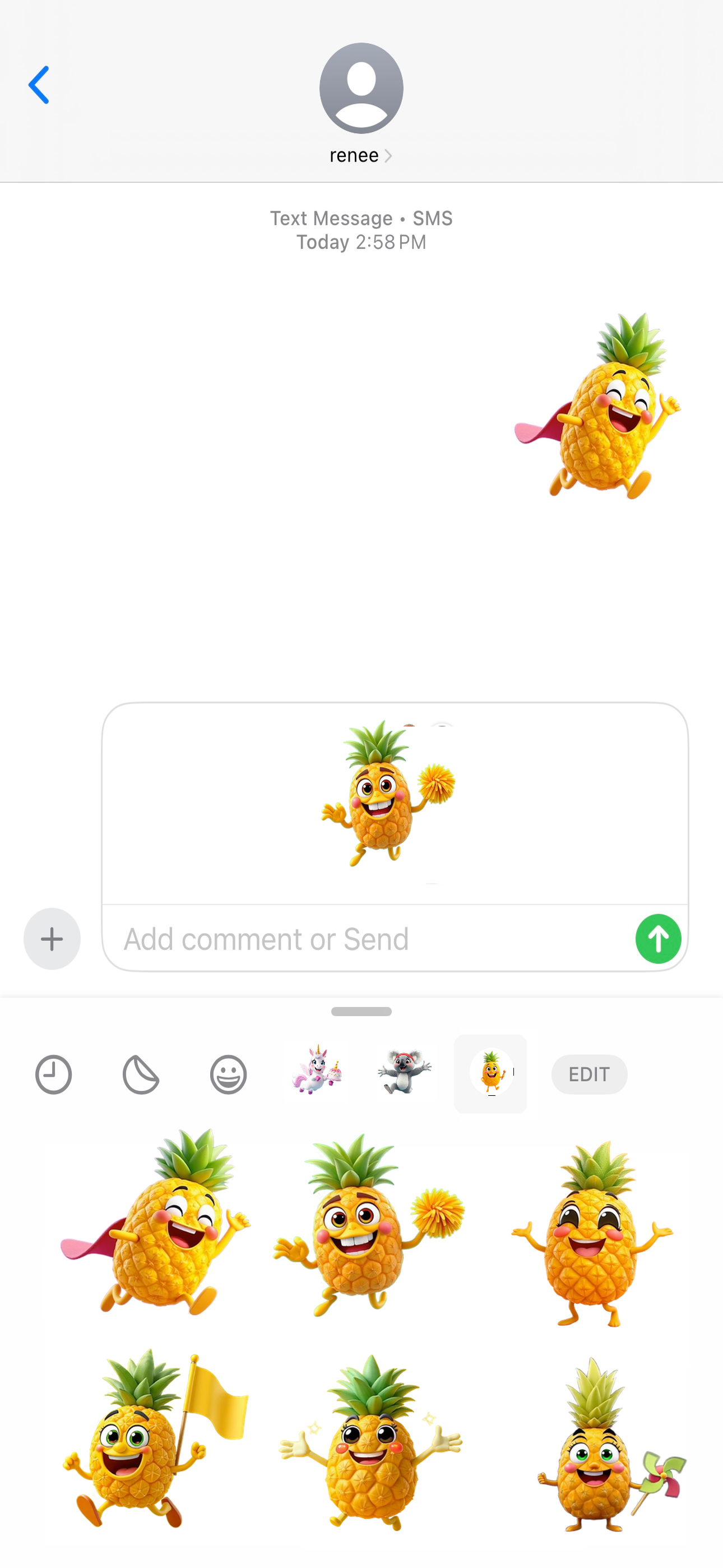 Excited Pineapple Stickers screenshot 4