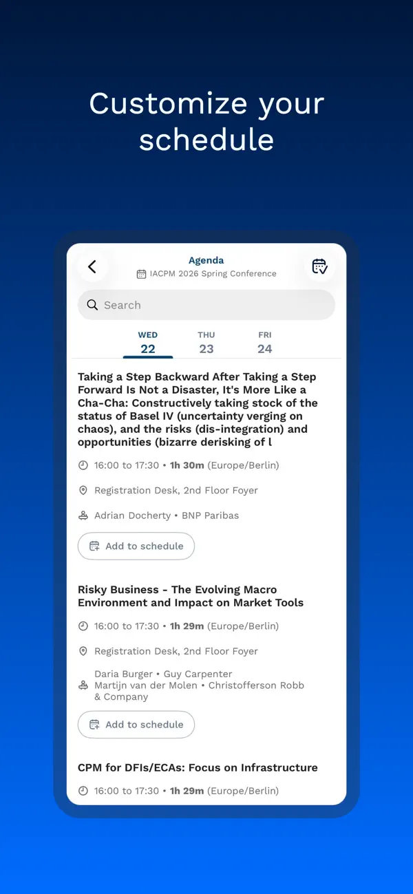Screenshot #1 pour IACPM Conferences