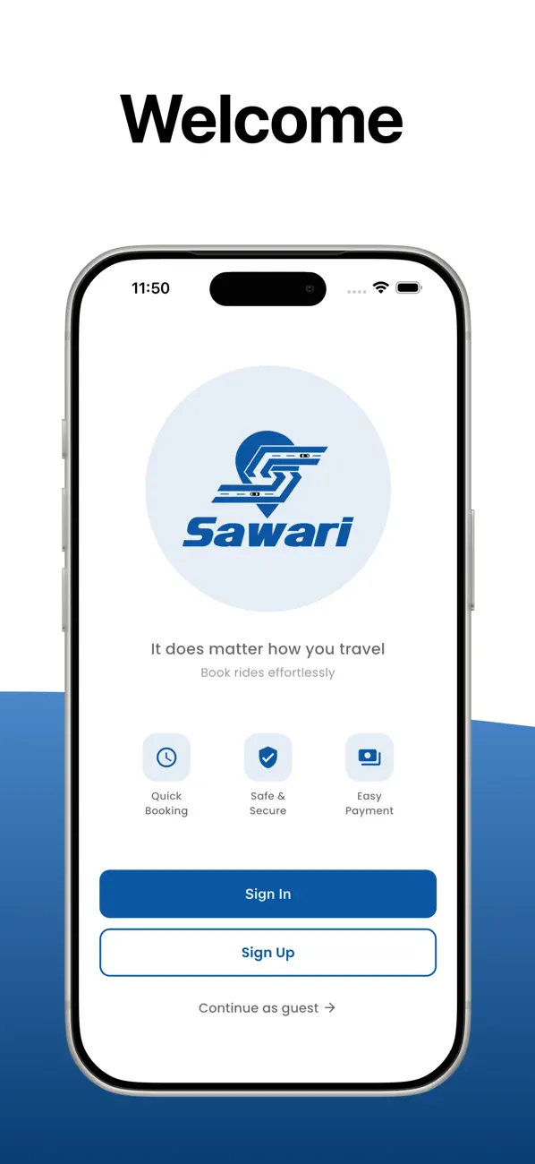 Screenshot #1 pour Sawari Customer App