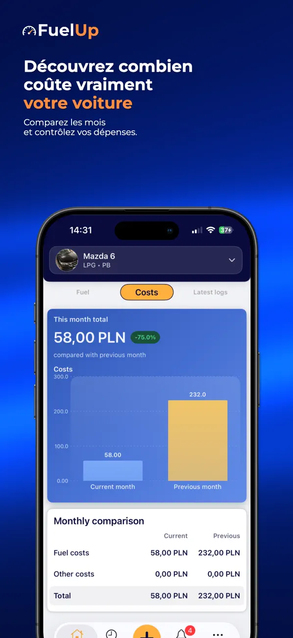 Screenshot #3 pour FuelUp – Coûts auto