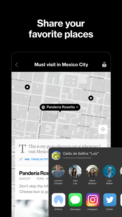 Postcard - Take better trips. Screenshot