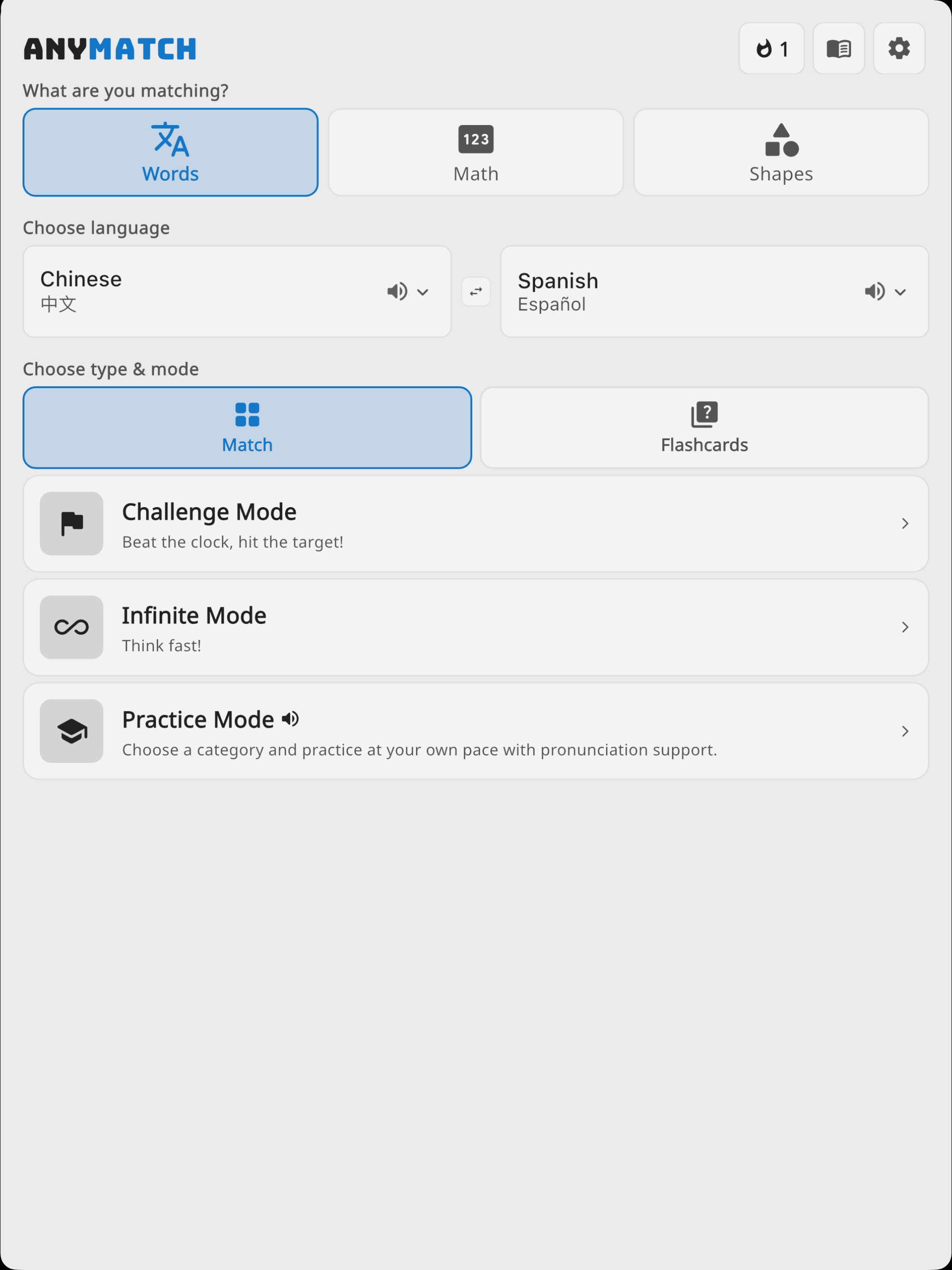 AnyMatch: Language Practice screenshot 12