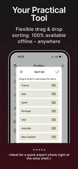 Captura de pantalla de Guía: Perfiles De Vino Y Cepas en iPhone 5