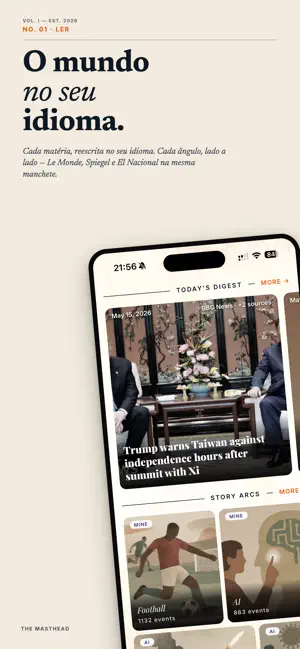 The Masthead: AI News Briefing iPhone screenshot 1