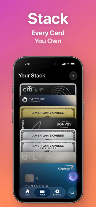 Credit Card Tracker: CardStack screenshot 1