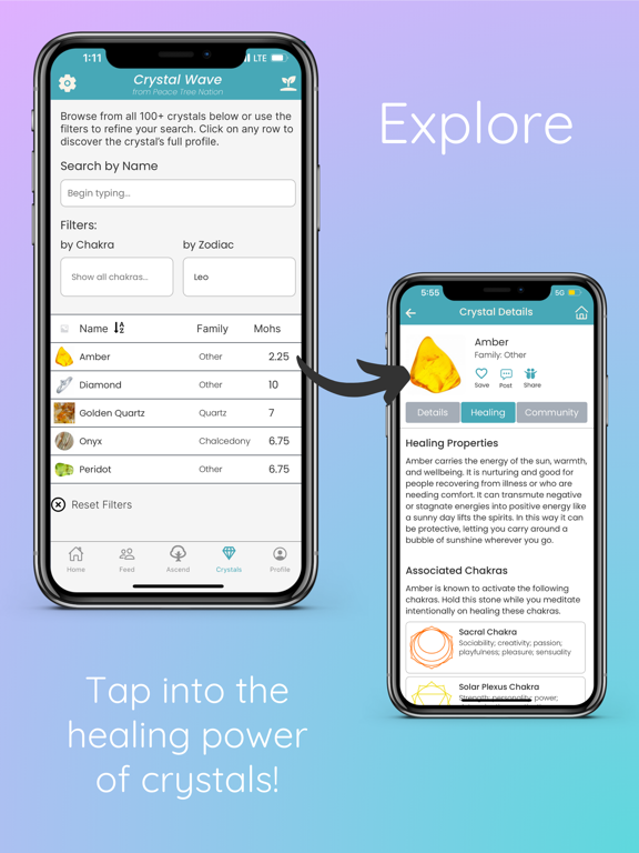 Crystal Wave iPad screenshot 1 - Social Networking app
