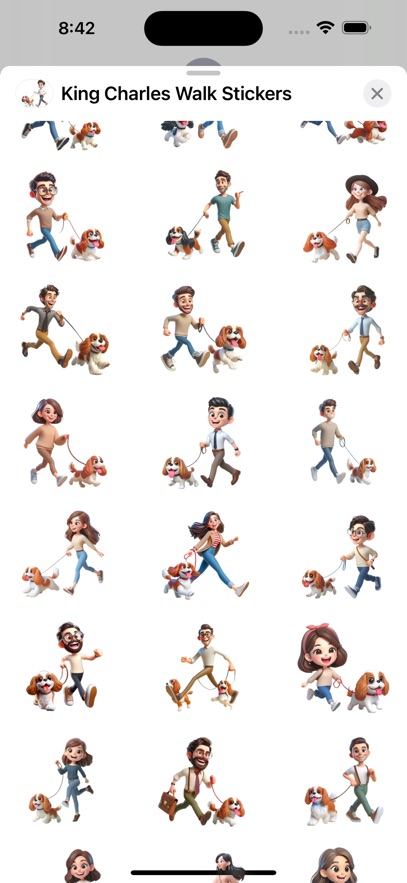 King Charles Walk Stickers