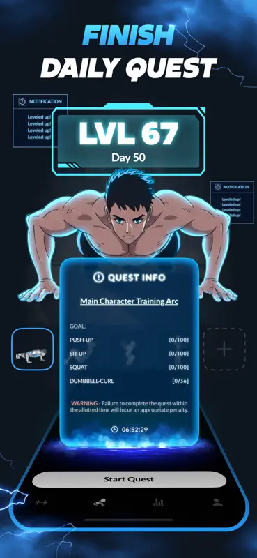 Arise: Level Up Gym Workouts screenshot 2 of 10
