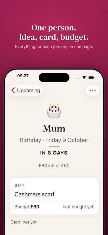 Pressie: Birthday & Gift List screenshot 2 of 5