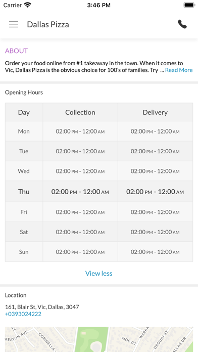 Dallas Pizza Screenshot