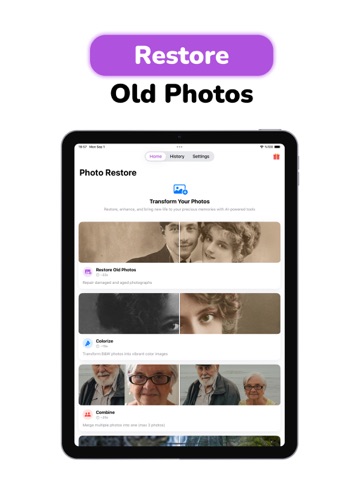 Fix Old Photos: Restore AI iPad screenshot