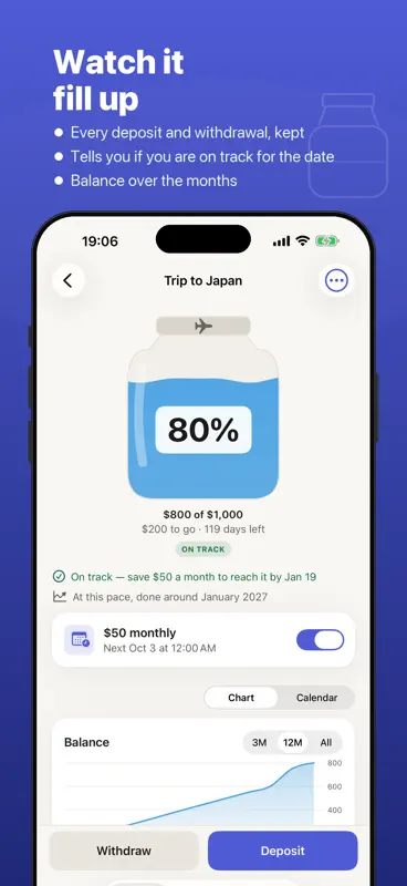 Jars: Savings Goal Tracker screenshot 2 of 5