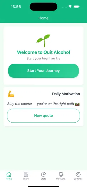 Quit Alcohol Sober Day Log App screenshot 1